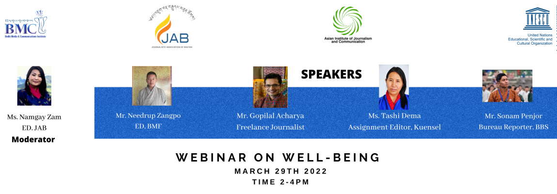 Webinar on Wellbeing of Journalist: How important is it?